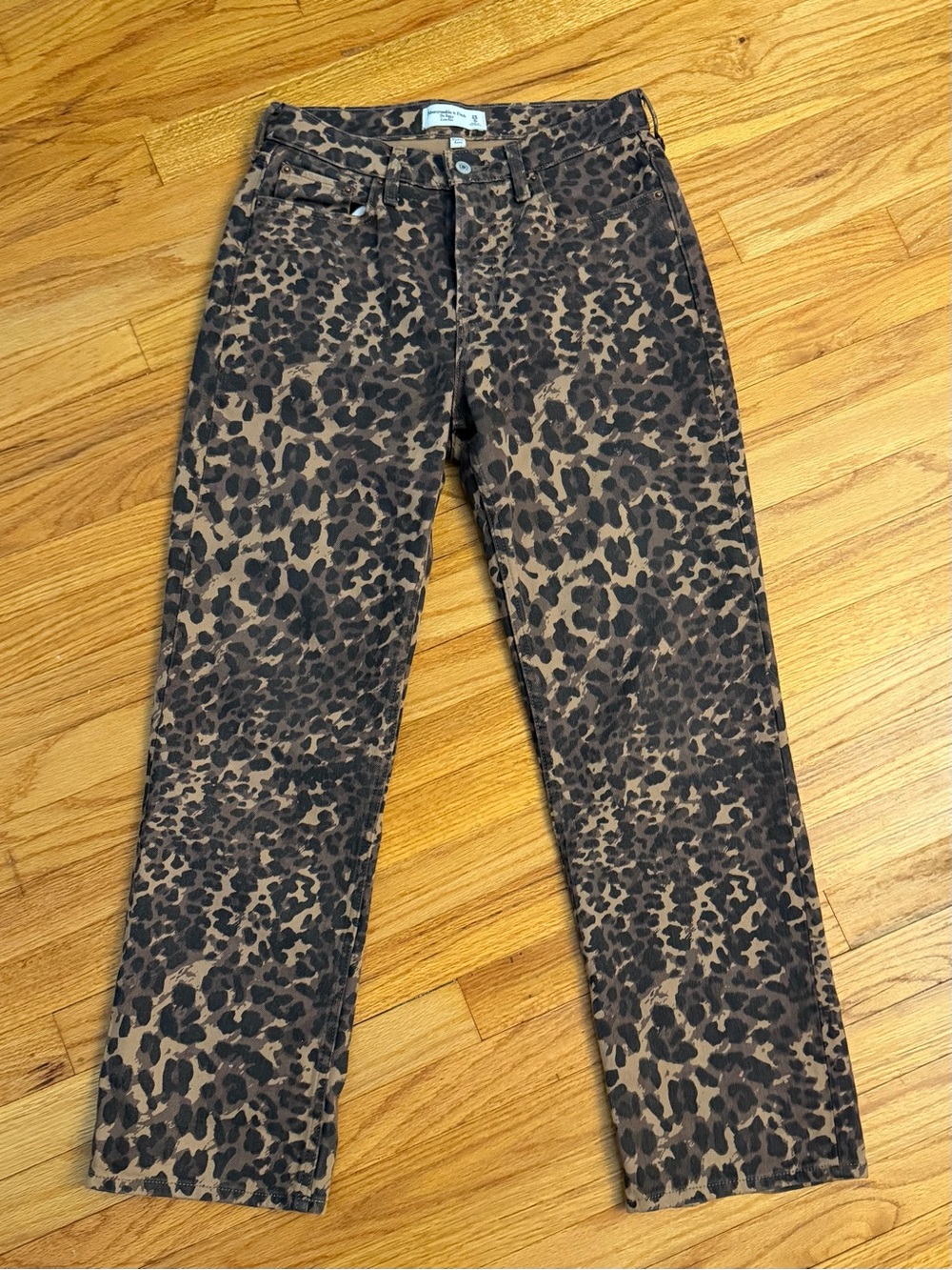 Abercrombie & Fitch Leopard Print Baggy Low Rise Pants